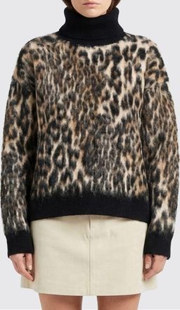Ganni Pullover dolcevita Ganni in lana con motivo animalier