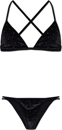 Balmain Tweedelig zwempak - Dames - Bikinis - Zwart - XL - Tweed - Badmode