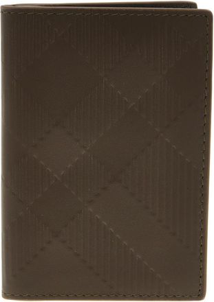 Burberry Check Embossed Card Holder - Military