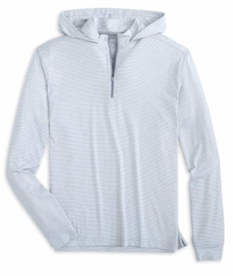Johnnie-O Mens Hybrid Lonmg Sleeve Hoodie In Shale