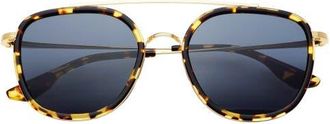 Freyrs Eyewear Weston Round Sunglasses in Yellow Tortoise/gray at Nordstrom