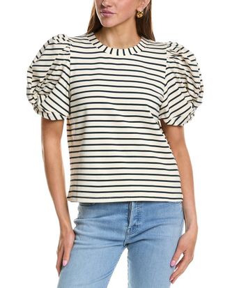 English Factory Puff Sleeve Knit Top