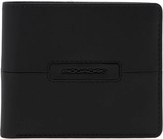 Piquadro Pu 3891W149Rn Leren Portemonnee - Heren - Portefeuilles - Zwart - ONE Size - Leer - Accessoires