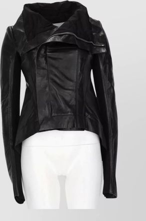 Rick Owens leather biker jacket