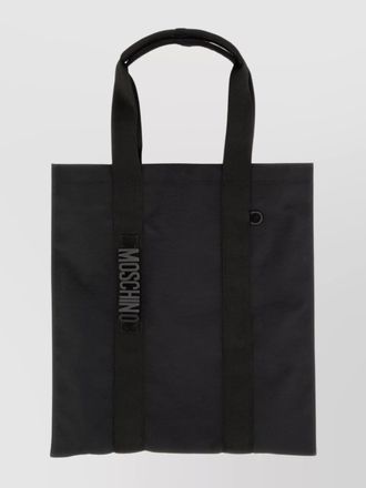 Moschino rectangular tote bag top handles