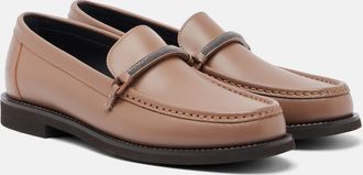 Brunello Cucinelli Monili leather loafers