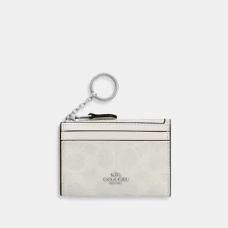 Coach Mini Skinny Id Case In Signature Canvas
