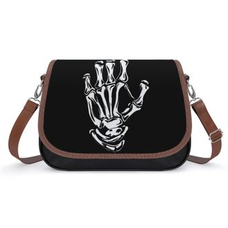 Generic Skull Middle Finger Crossbody Bags for Women Shoulder Messenger Bag Purse Handbags
