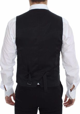 Dolce & Gabbana Wool Stretch Dress Vest - Gray