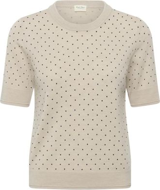 Part Two Ronde hals gebreid - Dames - Ronde hals truien - Beige - L - Truien & Vesten