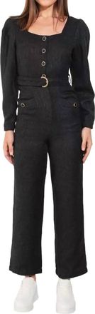 SMF Long Belted Jumpsuit In Black