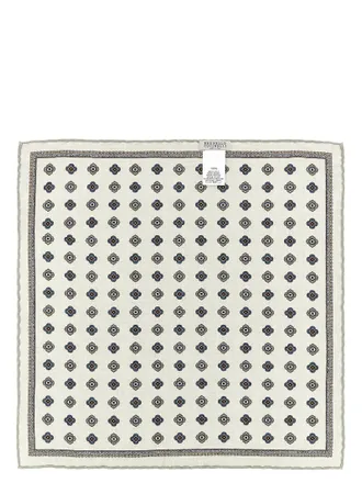 Brunello Cucinelli Silk Geometric-Patterned Pocket Square - Multicolor