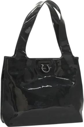 Ferragamo Tweedehands Canvas handtassen - Dames - Vintage Handtas - Zwart - ONE Size - Vintage