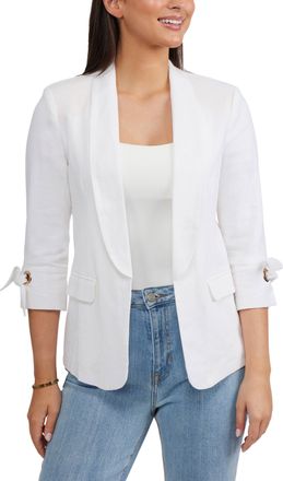 Ellen Tracy Womens Shawl Collar Blazer with Sleeve Grommet