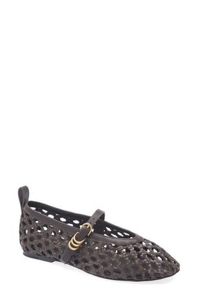 Rag & Bone Spire Woven Mary Jane Flat in Dark Espresso Woven at Nordstrom, Size 6.5Us