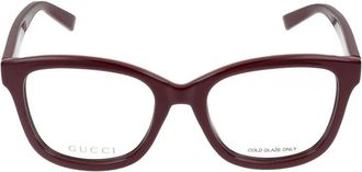 Gucci Glasses, female, Red, Size: 53 MM Gg2104O Optical Frame