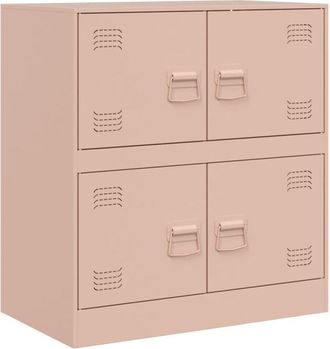 vidaXL Sideboard Pink 67x39x73 cm Steel vidaXL