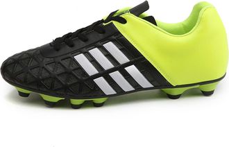 Generic Unisex Outdoor Athletic Anti-Slip Soccer Shoes - Professional Turf Football Boots - Indoor Training Soccer Cleats (Green-Long Cleats,5.5)