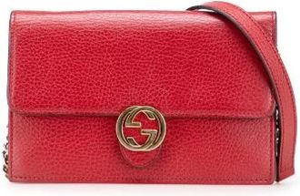 Gucci Pre-owned Cross Body Bags, female, Red, Size: ONE SIZE Pre-owned Vintage Cross Body Bag