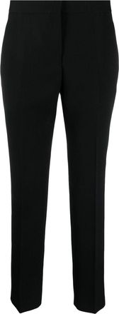 Jil Sander straight-leg wool trousers - women - Cotton/Virgin Wool - 36 - Black
