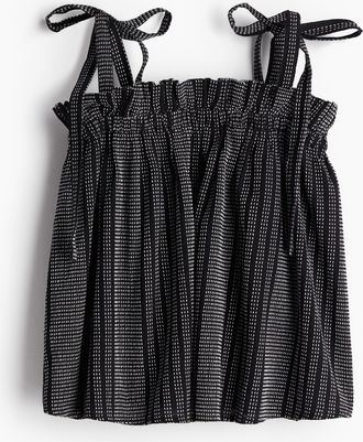 H&M Top mit Bindeträgern - Schwarz