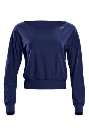 Winshape Longsleeve WINSHAPE LS003LS, Damen, Gr. XXL, blau (dunkelblau), 85% Polyester, 15% Elasthan, U-Boot-Ausschnitt, Shirts Longsleeve, Functional Light an