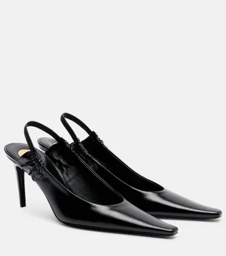 Saint Laurent Anne-Marie leather slingback pumps
