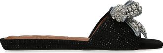 Kurt Geiger Womens Kensington Bow Flat Sdl Sandals - Black Fabric - Size UK 6