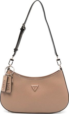 Guess Co Noelle logo-plaque shoulder bag - women - Polyurethane/Polyester - One Size - Brown