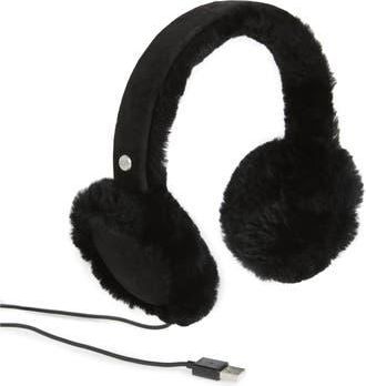 UGG Genuine Shearling Bluetooth Earmuffs in Black at Nordstrom Rack