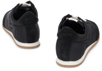 Toteme Recycled Nylon & Suede Sneaker - Black