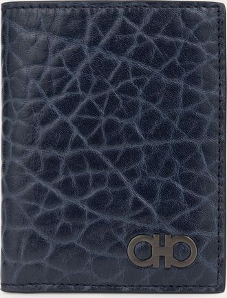 Ferragamo Men Gancini credit card holder Blue