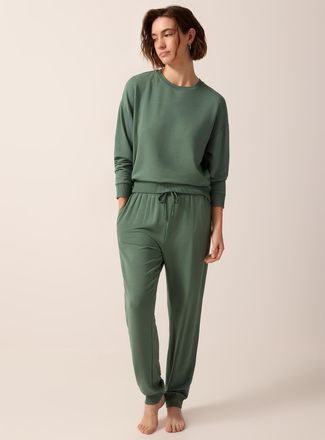Miiyu Womens Brushed underside supple lounge jogger