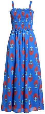 Sugarlips Riela Floral Cotton Sundress in Blue-Red at Nordstrom, Size X-Large