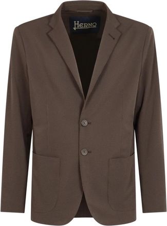 Herno Woven Jacket look 2 - Heren - Blazers - Bruin - L - Jassen