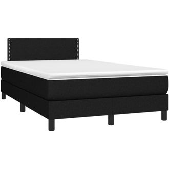 vidaXL Vidaxl - Cama Box Spring Con Colch&oacute;n Tela Negro 120x190 Cm