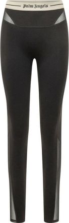 Palm Angels Logo Active Leggings - Dames - Leggings - Zwart - S - Broeken