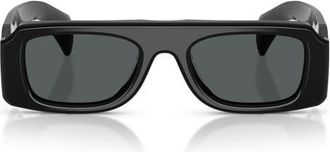 Oliver Peoples 52mm Jil Sander Edition 4 Irregular Sunglasses in Black /Carbon Grey at Nordstrom