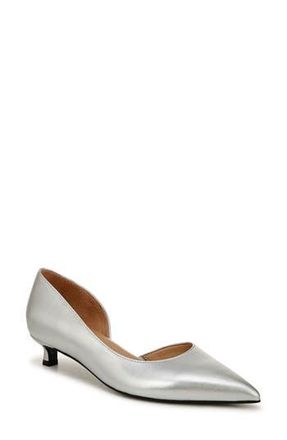 Naturalizer Gallent Half dOrsay Pointed Toe Pump in Silver at Nordstrom Rack, Size 5.5