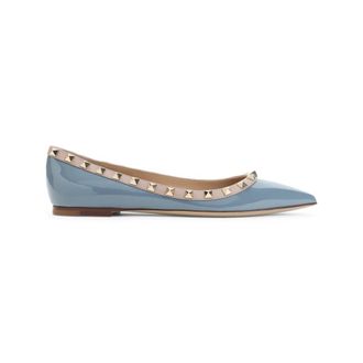 Valentino Garavani Lakleren Ballerina - Dames - Schoenen - Grijs - Maat: 37 EU Leer
