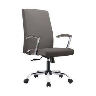 Leisure Mod Evander Series Office Chair in Grey Leather
