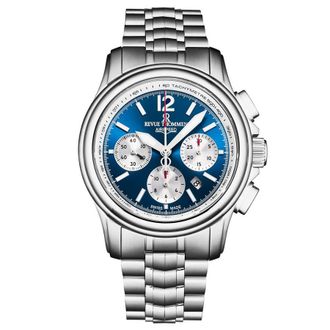 Revue Thommen Air Speed Chronograph Automatic Blue Dial Mens Watch 16041.6435