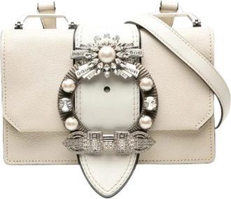 Miu Miu Pre-owned Cross Body Bags, female, White, Size: ONE SIZE Pre-owned Crossbody Bag