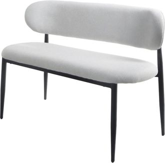 Habitat et Jardin Banco De Tela - 110 Cm - s&eacute;l&egrave;ne - 3 Plazas - Gris Claro Y Negro