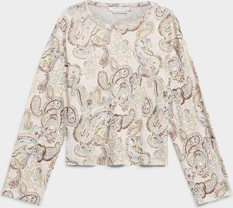 Contemporaine Womens Loose-fit pure linen T-shirt