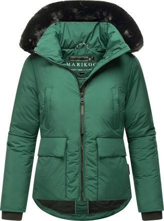 Marikoo Korte dames winterjas met teddyvoering & bontkraag - Marikoo Morinaa