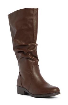 White Mountain Duration Slouch Boot in Brown Smooth at Nordstrom Rack, Size 6