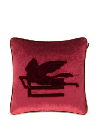 Etro Home Cuscino Pegasus con applicazione - Rosso