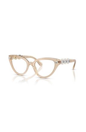 Swarovski 53mm Cat Eye optical glasses in Beige at Nordstrom