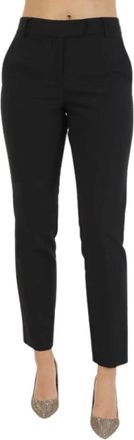 Marella Broeken > Chinos - Dames - Chinos - Zwart - M - Leer - Broeken